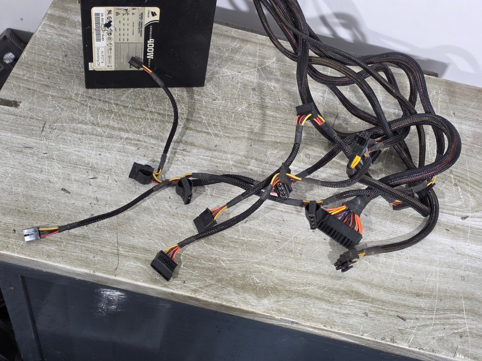 Corsair 400w max voeding psu power supply cmpsu-400cx, Gebruikt, ., Ophalen of Verzenden, .