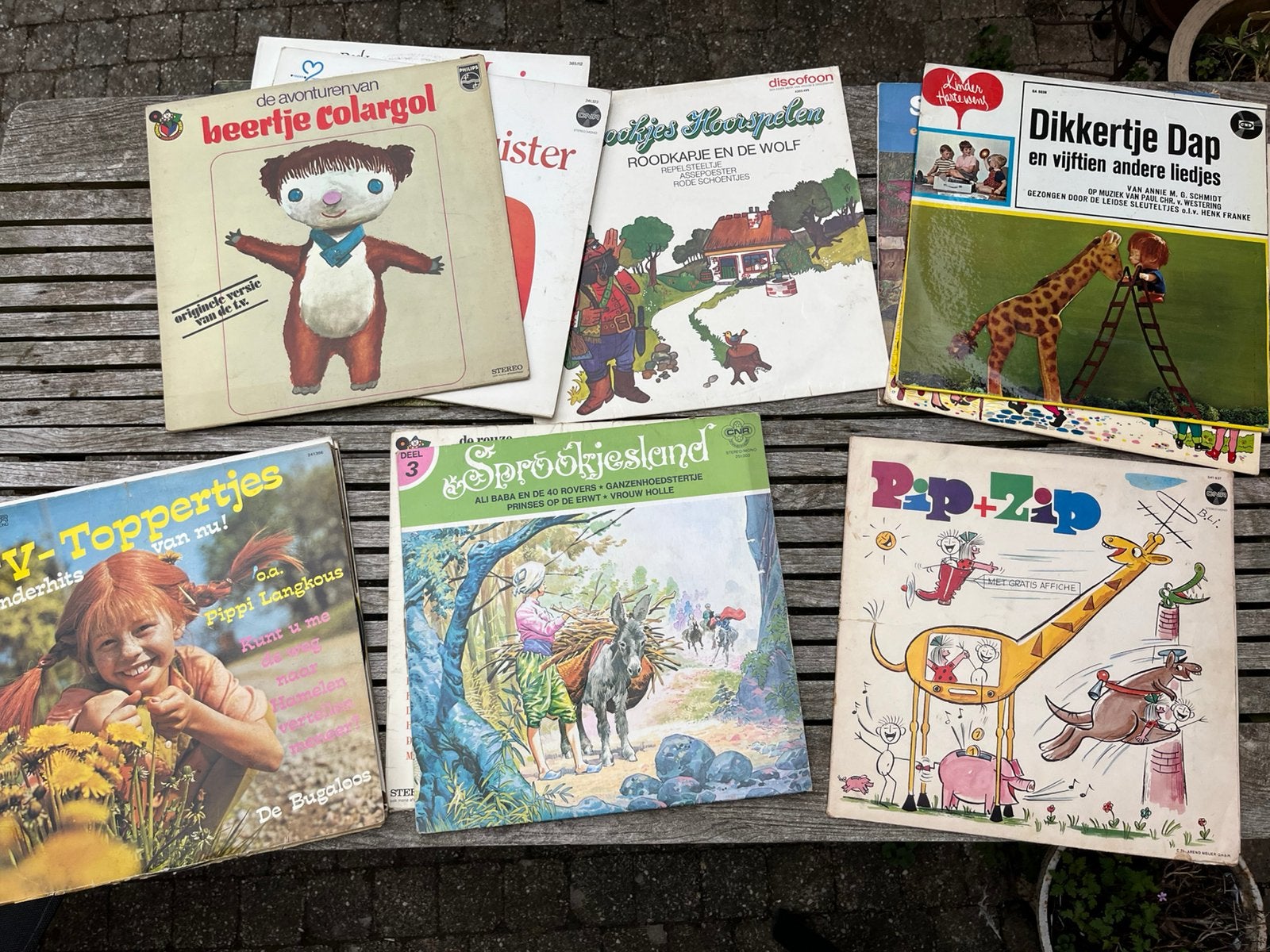 15x vinyl LP kinderliedjes, oa Pip en Zip en Dikkertje Dal, Cd's en Dvd's, Ophalen of Verzenden