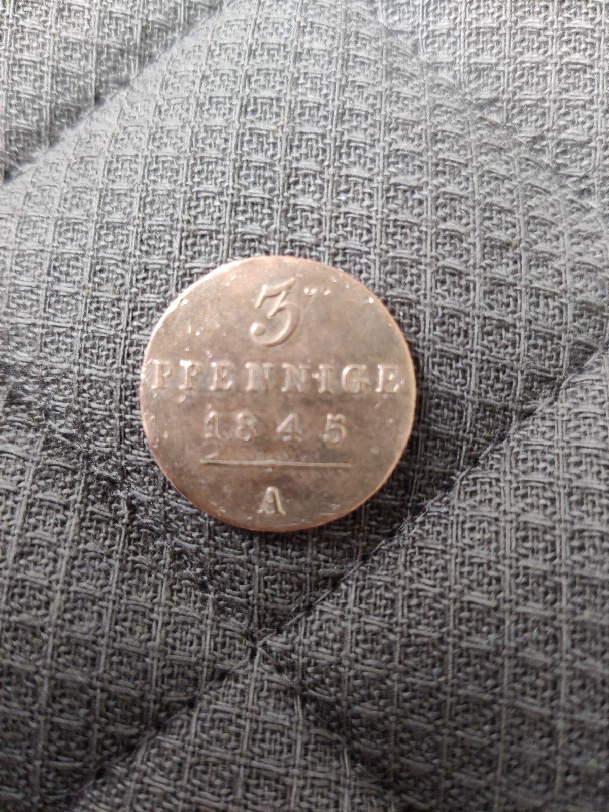 Historische Duitse 3 Pfennig munt uit 1845, Ophalen of Verzenden, Duitsland, Losse munt