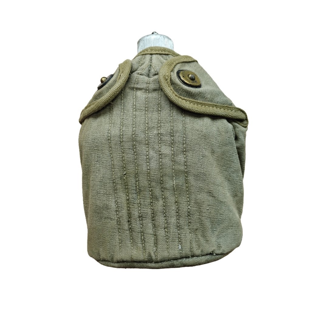 WWII US Canteen OD Cover With Initials, Ophalen of Verzenden, Amerika