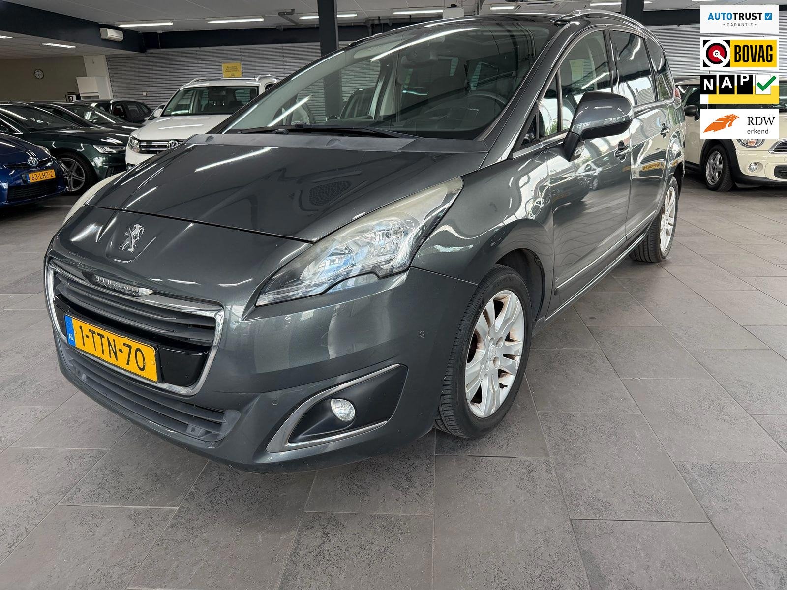 Peugeot 5008 1.6 THP Blue Lease Executive 7p Automaat panora, Auto's, Euro 5, Stof, Gebruikt, 7 stoelen