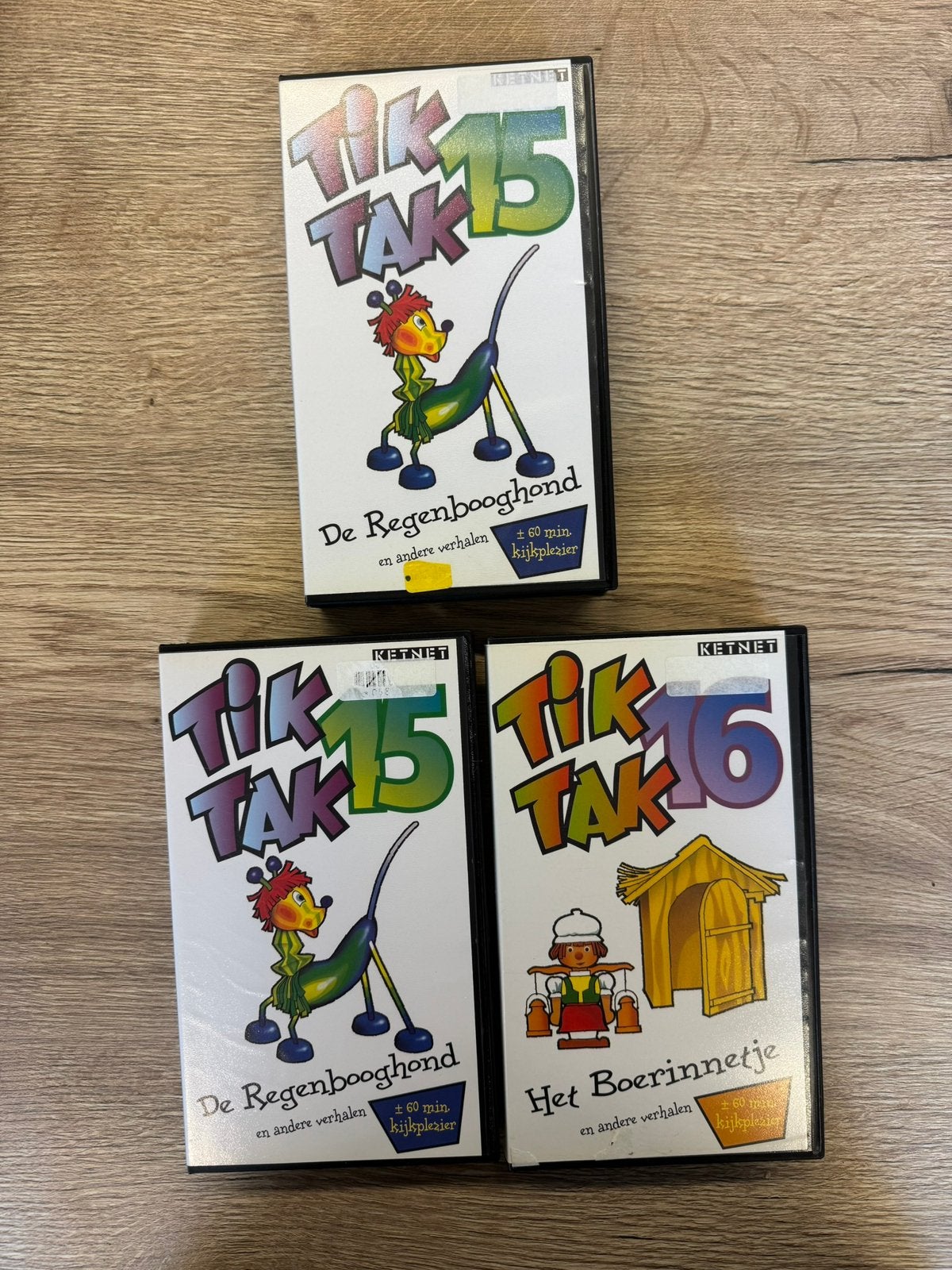 3x vhs TikTak, Gebruikt, Alle leeftijden, Ophalen of Verzenden, Kinderprogramma of -film