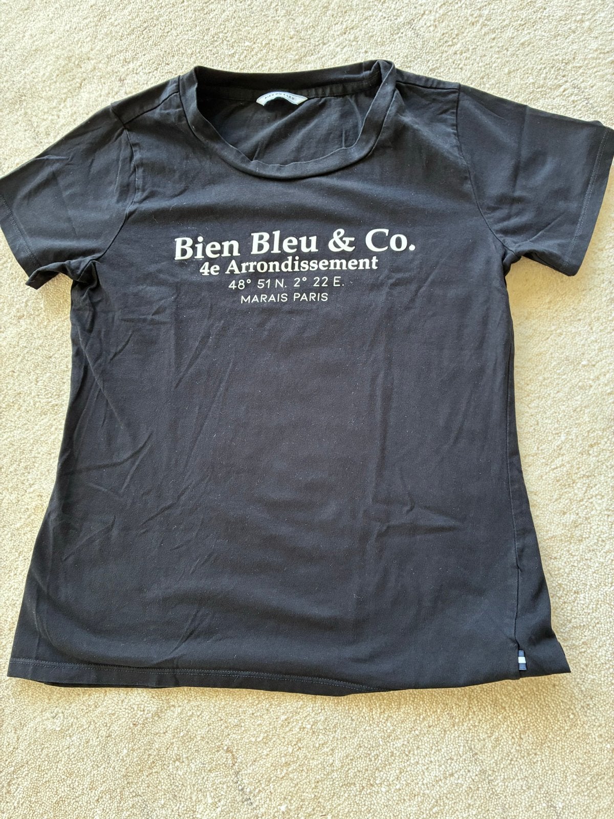 Zwart T-shirt met korte mouwen en Parijse print, Kleding | Dames, Zwart, Ophalen of Verzenden, Korte mouw, Maat 36 (S)