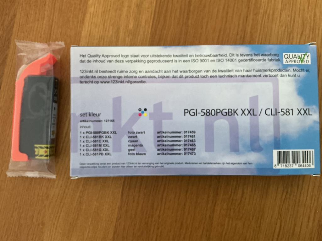 123inkt Canon PGI-580PGBK XXL / CLI-581 XXL Inkt cartridge s, Ophalen of Verzenden, Nieuw, Cartridge