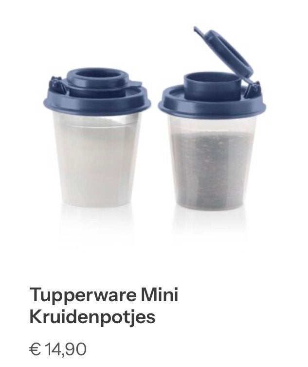 Tupperware Mini Kruidenpotjes - Splinternieuw, Bewaardoos, Blauw, Nieuw, Luchtdicht