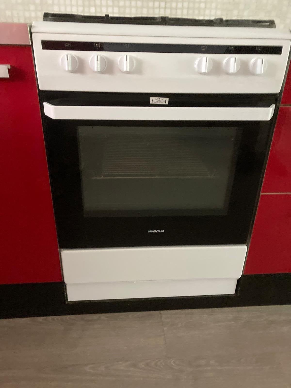 4 pits gasfornuis, inventum, 60 cm of meer, Zo goed als nieuw, Gas, Vrijstaand