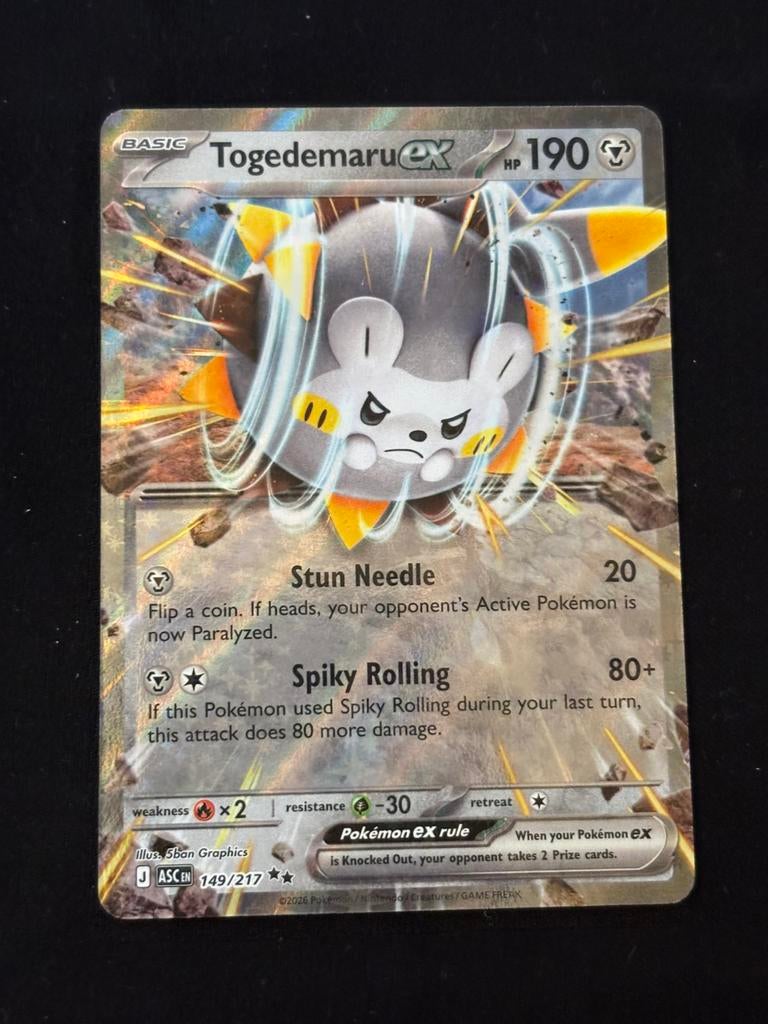 Togedemaru EX - Ascended Heroes 149/217, Ophalen of Verzenden, Zo goed als nieuw