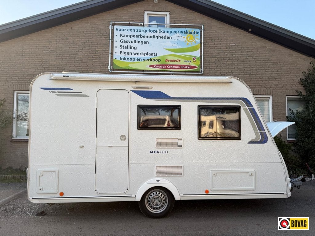 Caravelair Alba 390 +luifel+voortent, Caravans en Kamperen, Caravans, Overige typen, Kachel, 4 tot 5 meter, Caravelair