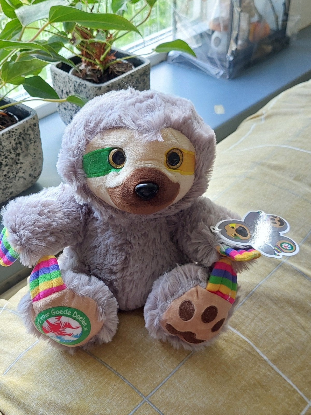 Nieuwe Luiaard Knuffel - Zacht en Kleurrijk, Kinderen en Baby's, Overige merken, Overige typen, Grijs, Nieuw