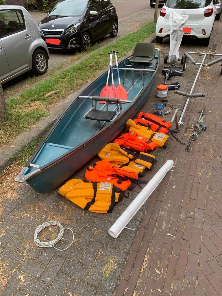 coleman scanoe kano met alle toebehoren, Watersport en Boten, Ophalen, Gebruikt, Drie personen of meer, Canadese kano of Open kano