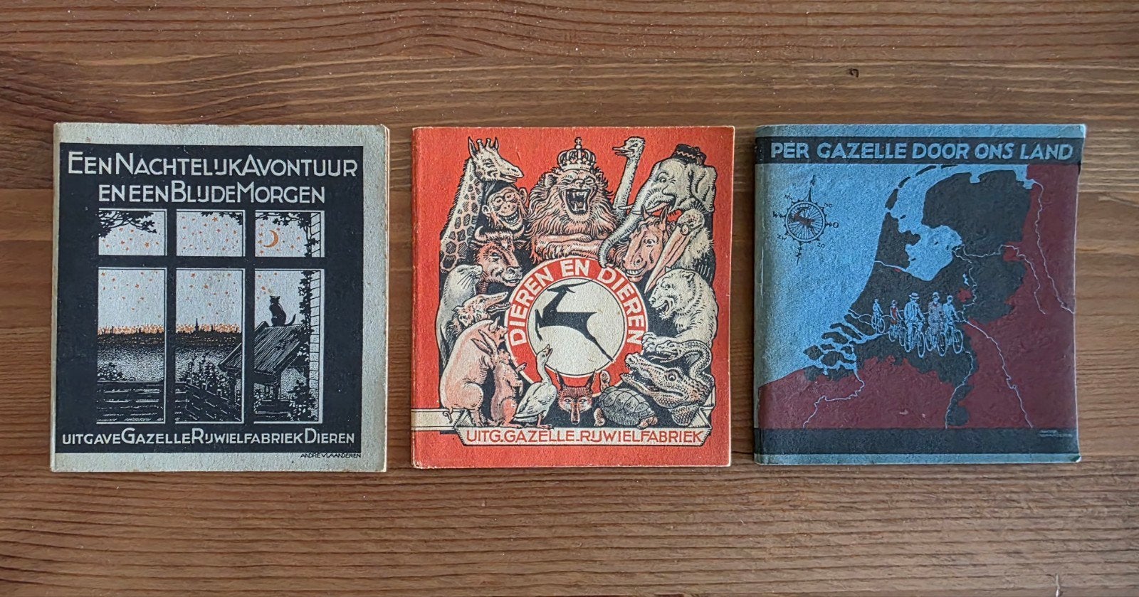 3x Vintage Gazelle Promotie Boekjes (1920-1930), Ophalen of Verzenden, Zo goed als nieuw