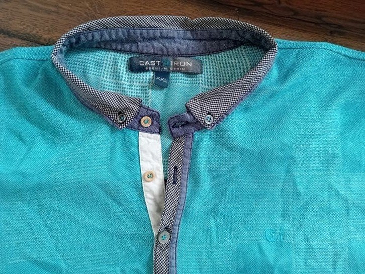 Prachtige cast iron polo prachtige kleur., Blauw, Maat 56/58 (XL), Ophalen of Verzenden, Zo goed als nieuw