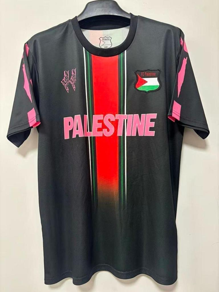 FC Palestina Voetbalshirt - Zwart met Rode Streep, Ophalen of Verzenden, Nieuw, Maat 52/54 (L), Zwart
