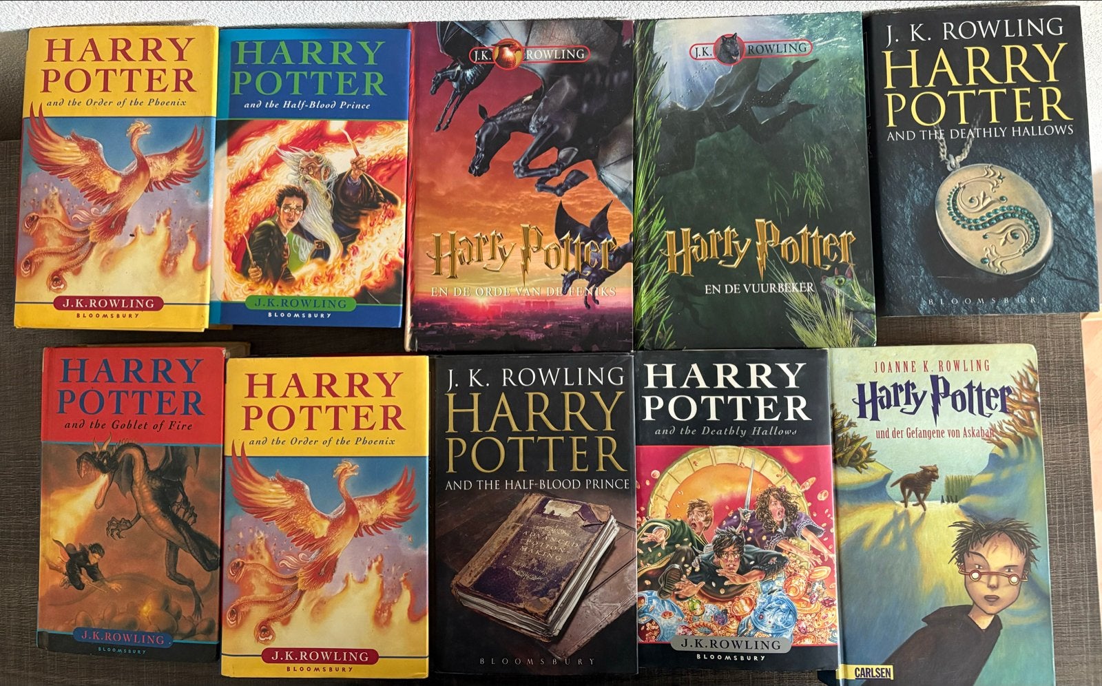 Harry Potter boeken collectie - diverse edities, Ophalen, Gelezen