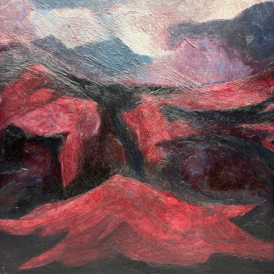 Jan Murk de Vries (1919-2015), abstract landschap, Ophalen of Verzenden