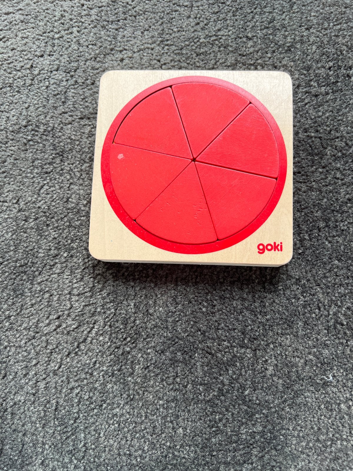 Goki Houten Puzzel: Breuken en Vormen Leren, Ophalen, Zo goed als nieuw, Puzzelen