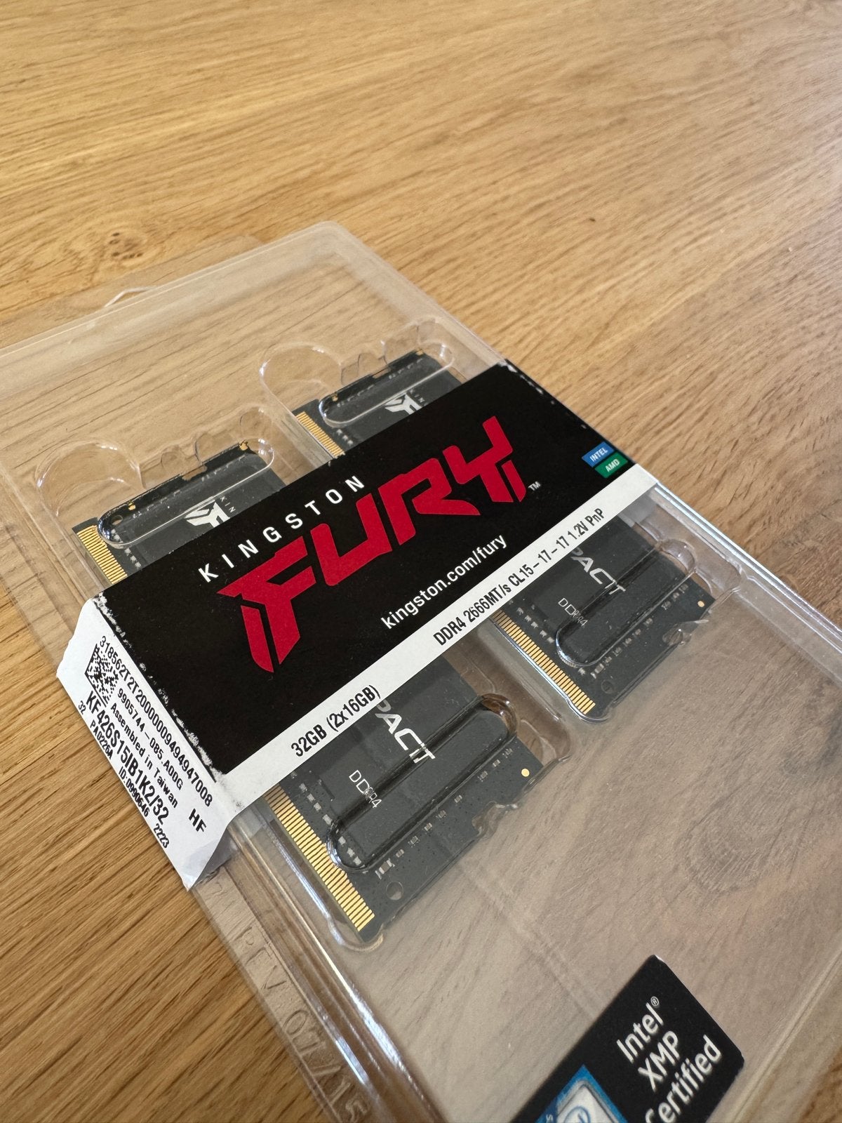 Kingston FURY Impact 32GB (2x16GB) DDR4 SODIMM RAM 2666MHz, 32 GB, DDR4, Nieuw, Ophalen of Verzenden