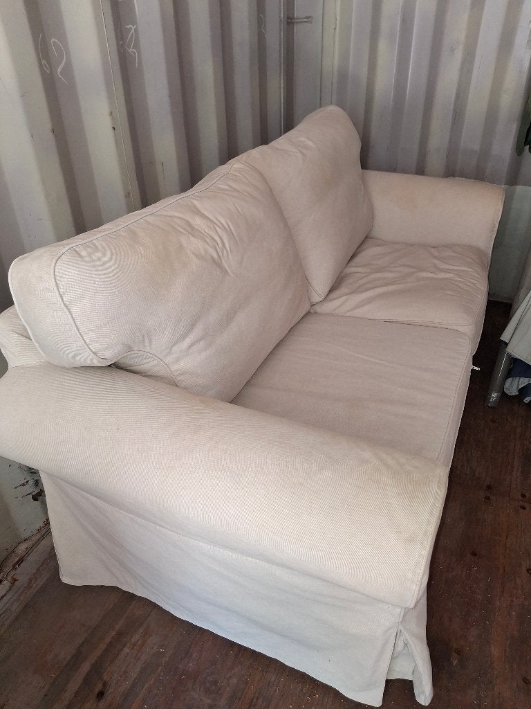 2 zits zitbank 2 stuks stof, Ophalen, Gebruikt, 150 tot 200 cm, Tweepersoons