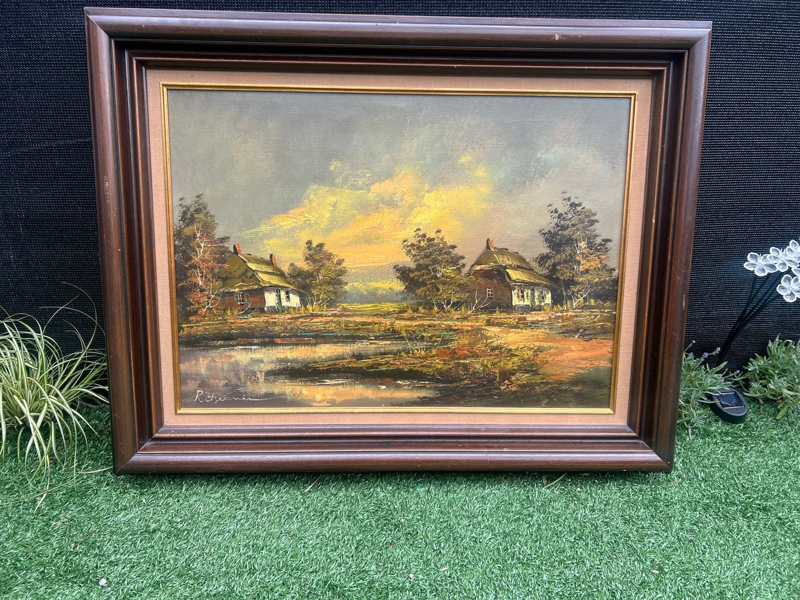 Origineel Schilderij Rick Theunissen - 20e eeuw Landschap, Ophalen of Verzenden