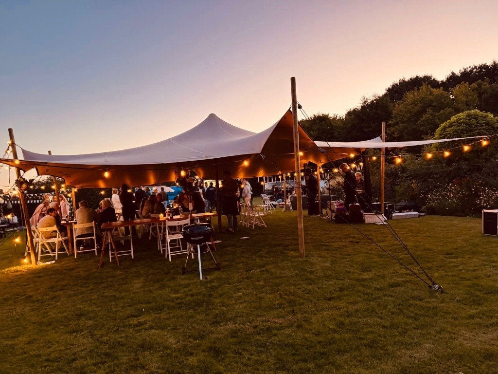 Stretchtent 6x7,5m te huur incl. op- en afbouw, Ophalen of Verzenden, Nieuw, Overige