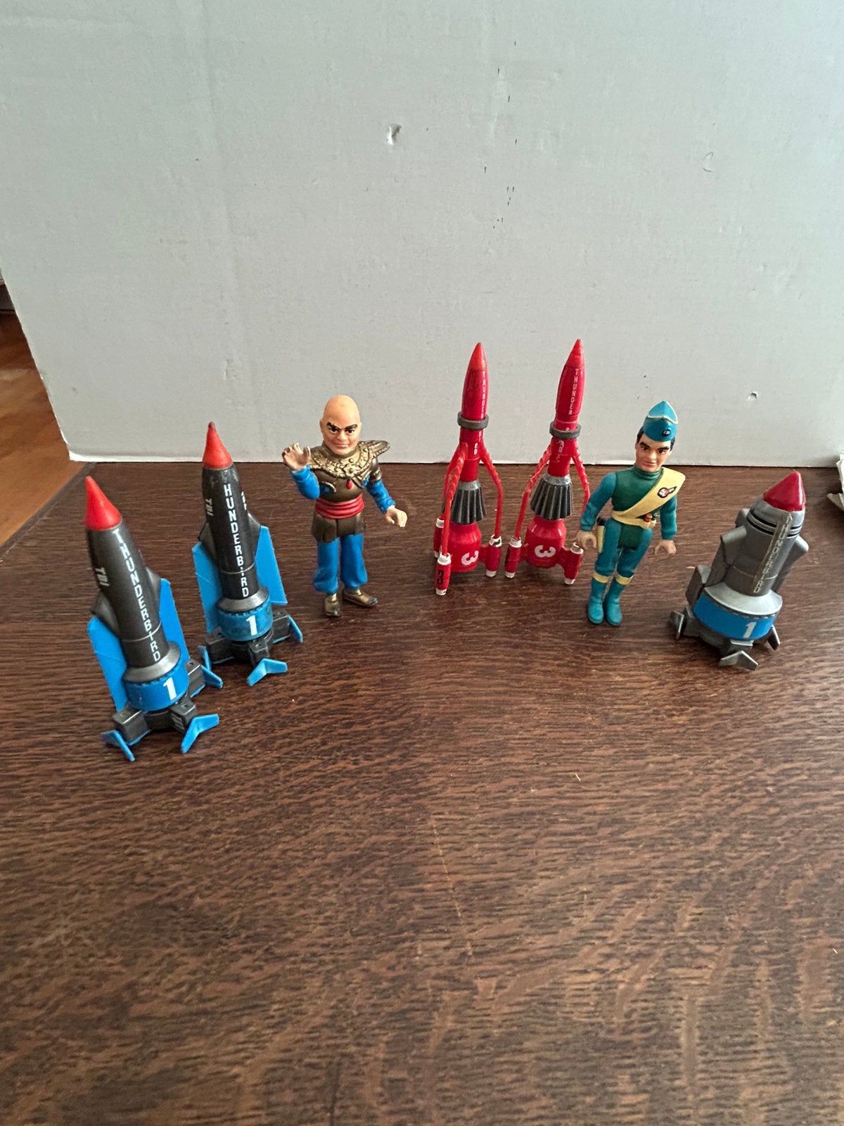 Thunderbirds 7stuks figuren jaren 90, Verzenden, Gebruikt