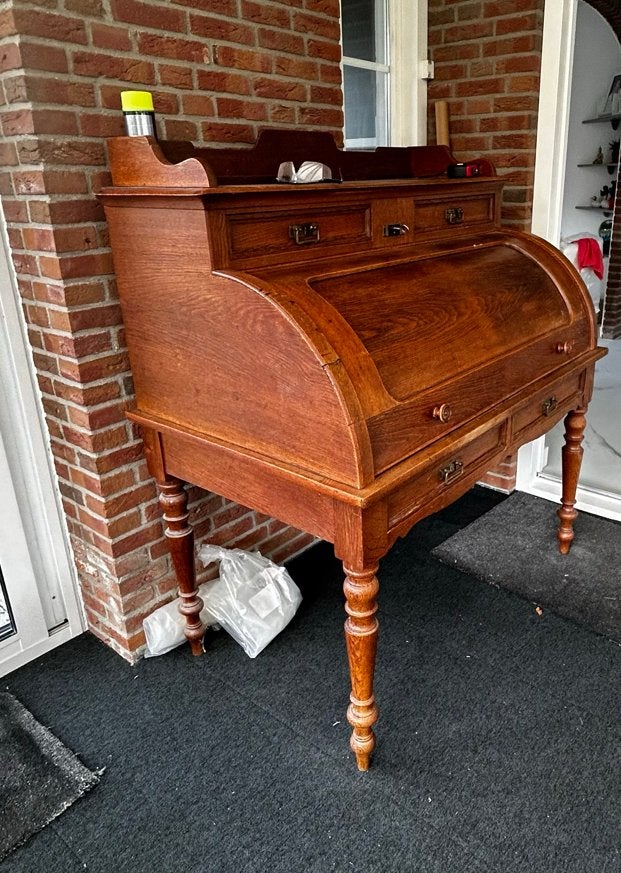Antiek eiken secretaire bureau  - begin 20e eeuw, Antiek en Kunst, Ophalen