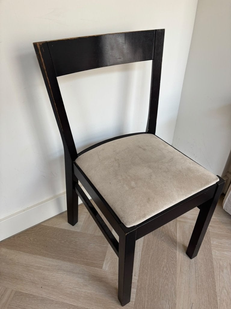 Set of 4 Wooden Dining Chairs, Ophalen, Gebruikt, Bruin, Vier