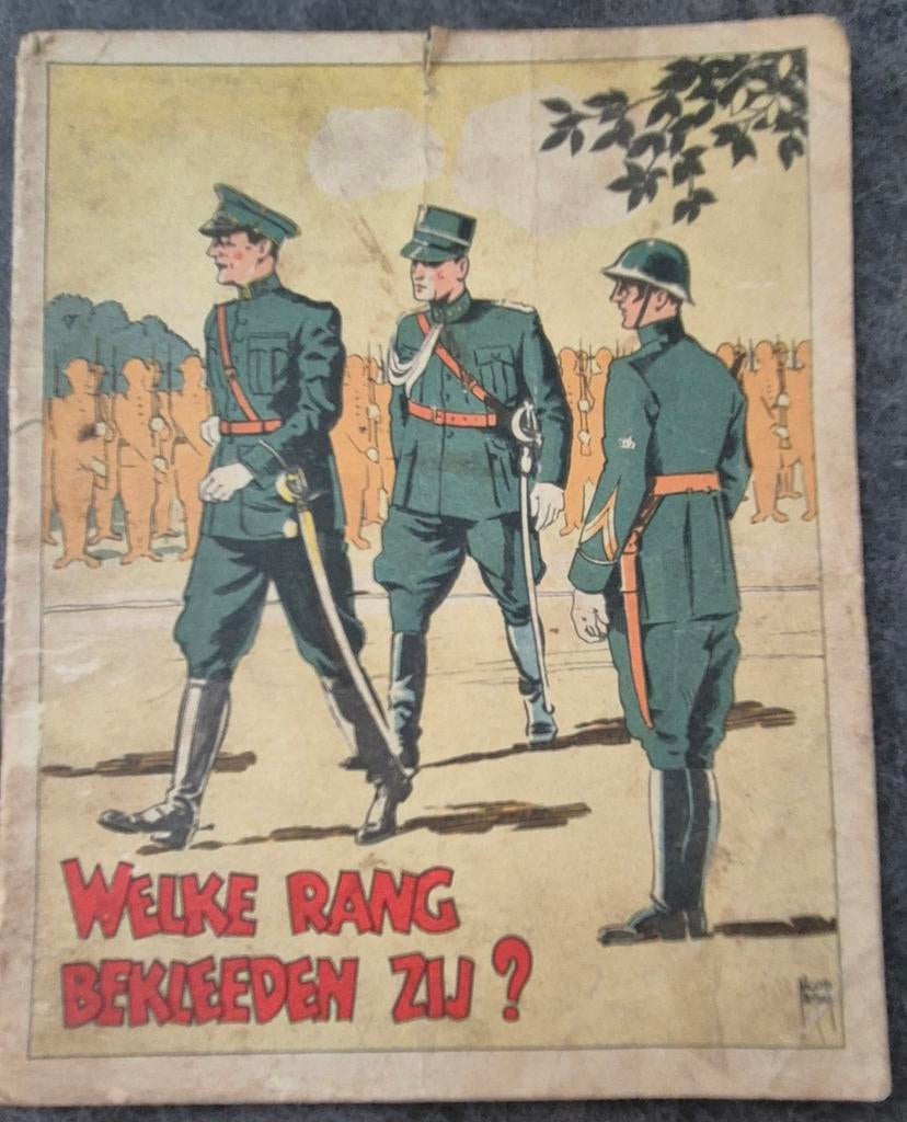 Zeldzaam oud militair instructieboekje: Welke rang?, Ophalen of Verzenden, Landmacht, Voor 1940, Onbekend