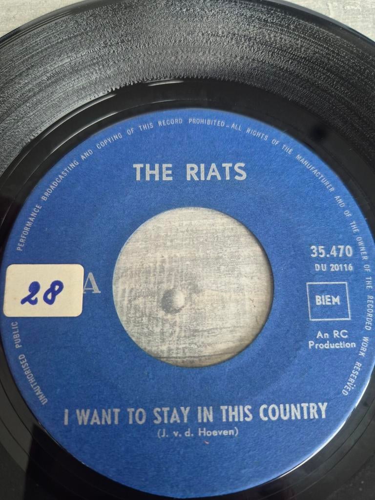 2 mooie oude Beat singles van The Riats, Cd's en Dvd's, Vinyl Singles, Gebruikt, Overige genres, 7 inch, Ophalen of Verzenden
