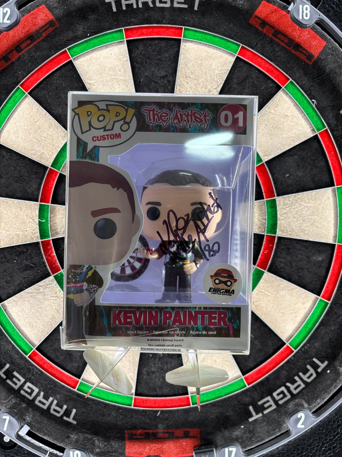 Gesigneerde Custom Funko Pop! Kevin Painter (Darter), Ophalen of Verzenden, Zo goed als nieuw