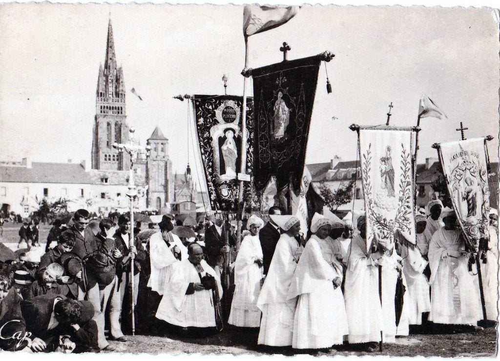 Processie Le Folguet Le Grand Pardon du 8 Septembre 1948., Verzamelen, Ophalen, 1940 tot 1960, Gelopen, Frankrijk