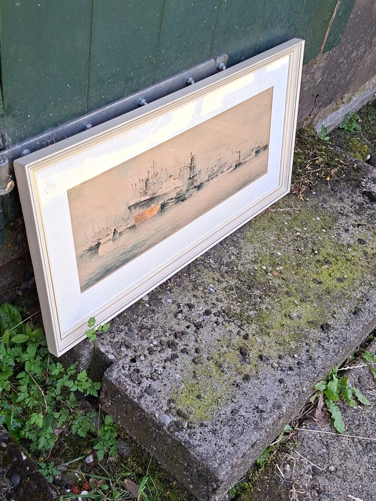 M. de Jongere - Prachtig Havengezicht - 81x40 cm, Antiek en Kunst, Ophalen of Verzenden