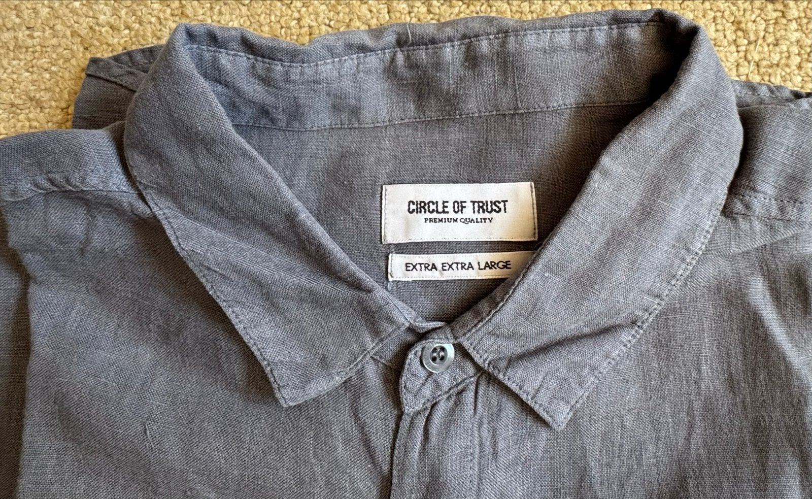 Circle of Trust Raul Shirt LS - Grijs Linnen Lange Mouw, Ophalen of Verzenden, Zo goed als nieuw, Grijs, Overige halswijdtes