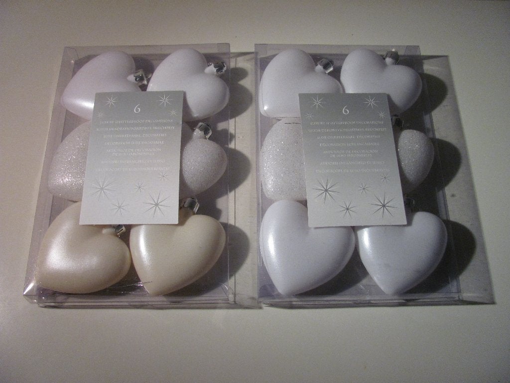 12x hart ornament / kerstbal, Ophalen of Verzenden, Gebruikt