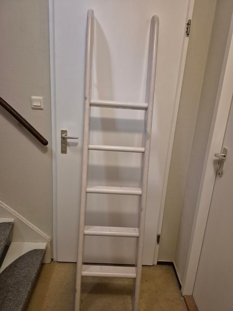 Onderstel van Flexa hoogslaper + kapstokje + trap, Ophalen, Eenpersoons, 90 cm, Hoogslaper