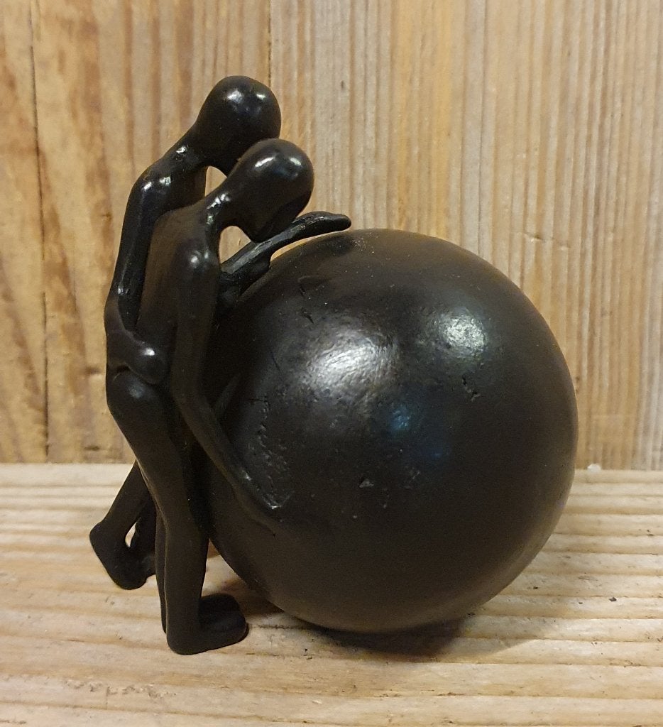 URN MET VERDRIETIGE MENSEN / bronzen as urn, Nieuw, Info@huisentuindecoratiemarie.nl, Huis en tuin decoratie marie, Peize