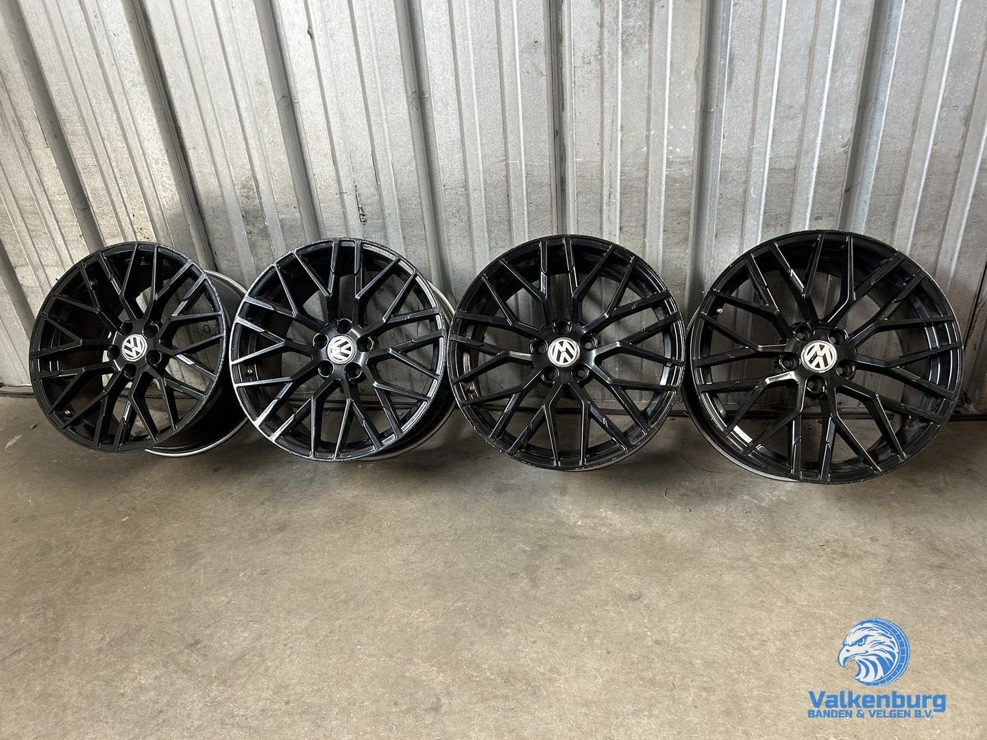 VW Golf Caddy Audi A3 Seat Leon 19 inch zwarte velgen 5x112, 19 inch, Gebruikt, Velg(en), -