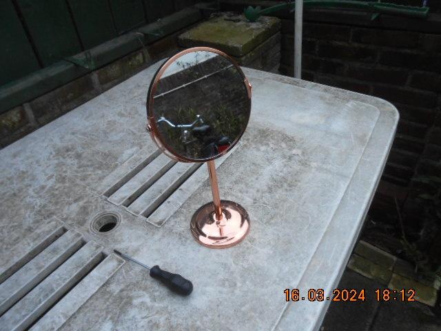 kapspiegel, Huis en Inrichting, Woonaccessoires | Spiegels, Minder dan 50 cm, Rond, Ophalen of Verzenden, Zo goed als nieuw