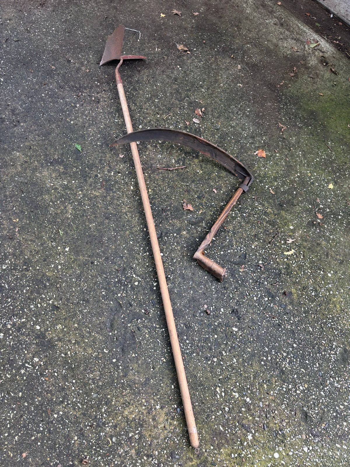 Antieke zicht en handploeg, Ophalen