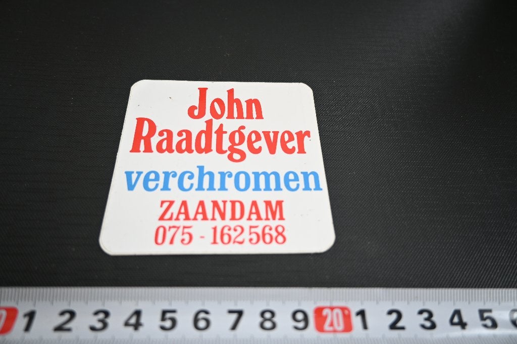 sticker Zaandam John Raadtgever  Verchromen 075-162568 *, Ophalen, Zo goed als nieuw