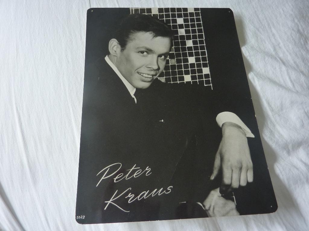GROTE ZWART WIT FOTO PETER KRAUS, Verzenden, 1960 tot 1980, Zo goed als nieuw, Overige onderwerpen