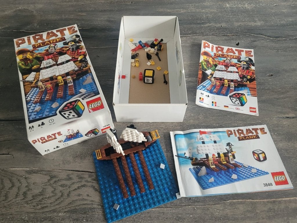 LEGO bordspel Pirate Plank 3848, Gebruikt, Lego, Complete set, Inclusief minifiguren