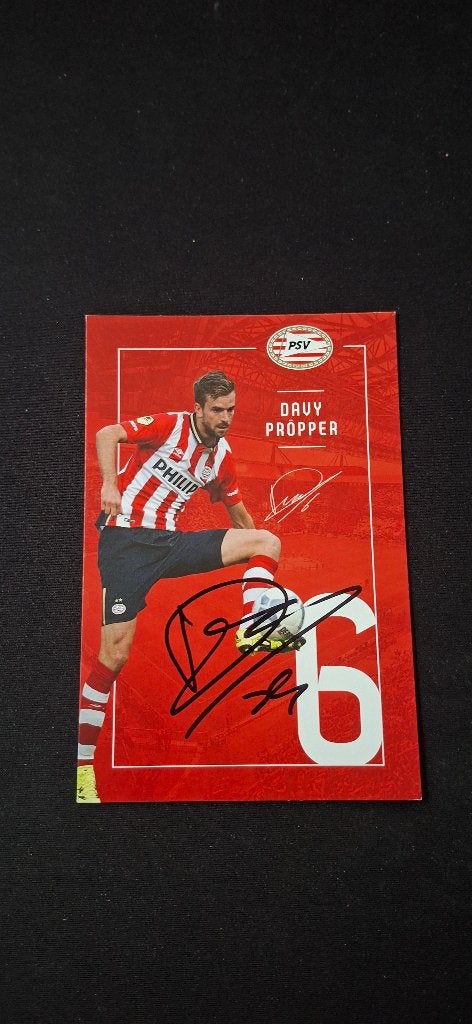 Spelerskaart met handtekening; Davy Propper # PSV, Ophalen of Verzenden, Nieuw, PSV, Spelerskaart