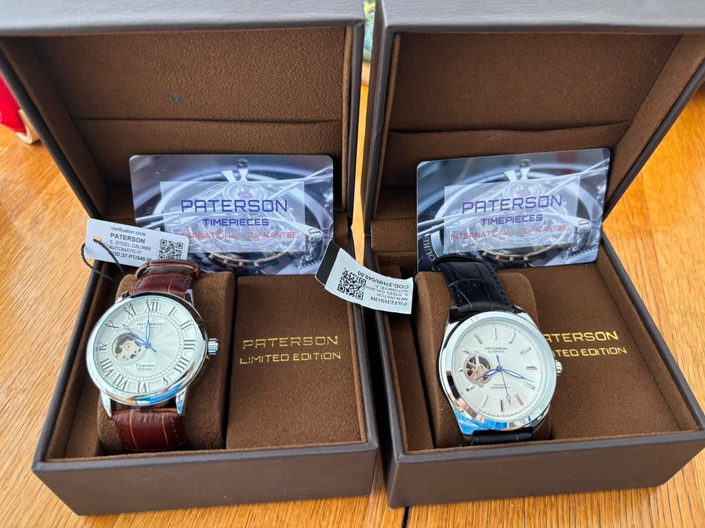 Nieuwe Paterson Timepieces Automatic - Limited Edition (2), Sieraden, Tassen en Uiterlijk, Horloges | Heren, Ophalen of Verzenden