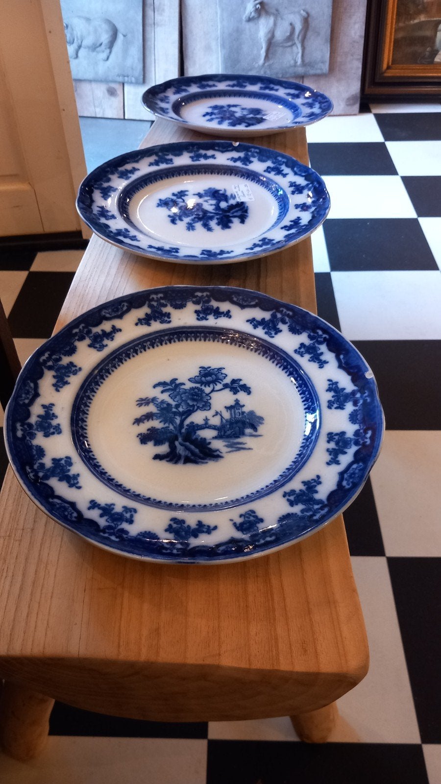 Antieke Wedgwood Chusan Borden - Set van 3, Ophalen of Verzenden