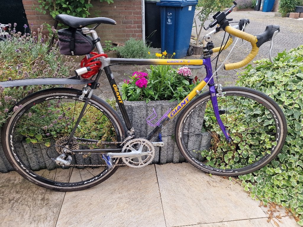 Iconische Vintage Giant Racefiets, Ophalen, Minder dan 10 versnellingen, Gebruikt, Carbon