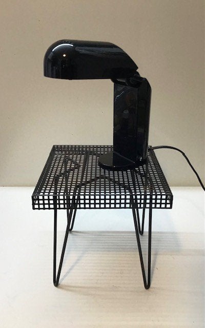 Vintage wand of bureaulamp uitklapbaar, Kunststof, Zwart, Ophalen of Verzenden, Zo goed als nieuw