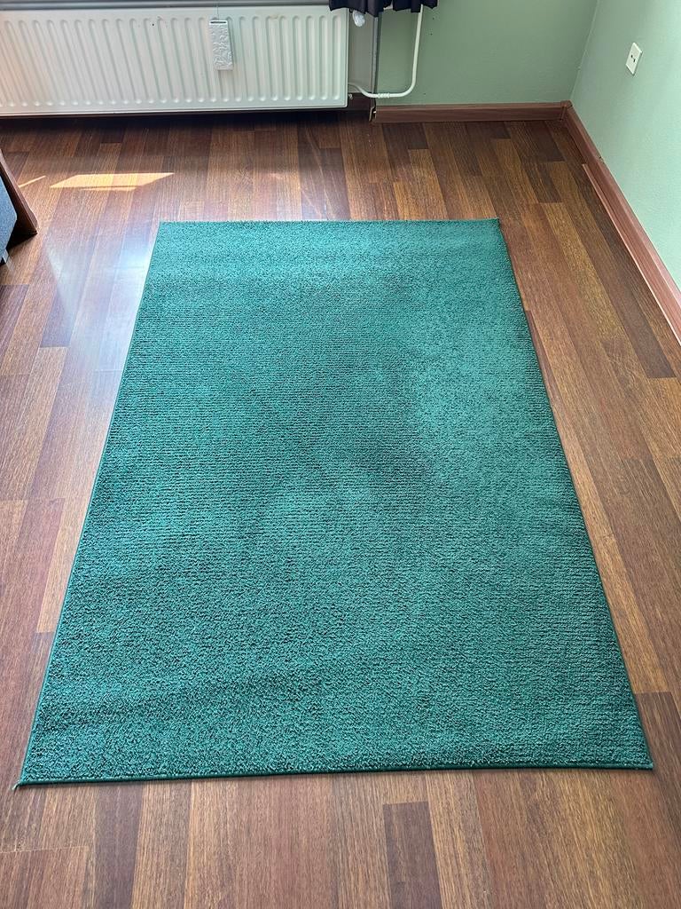 IKEA Sporup Vloerkleed Groen 133x195 cm met Antislip, Ophalen, Gebruikt, 100 tot 150 cm, 150 tot 200 cm