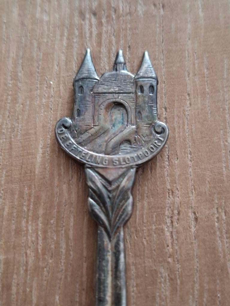 Oud verzilverd lepeltje Slotpoort - De Efteling, Ophalen of Verzenden