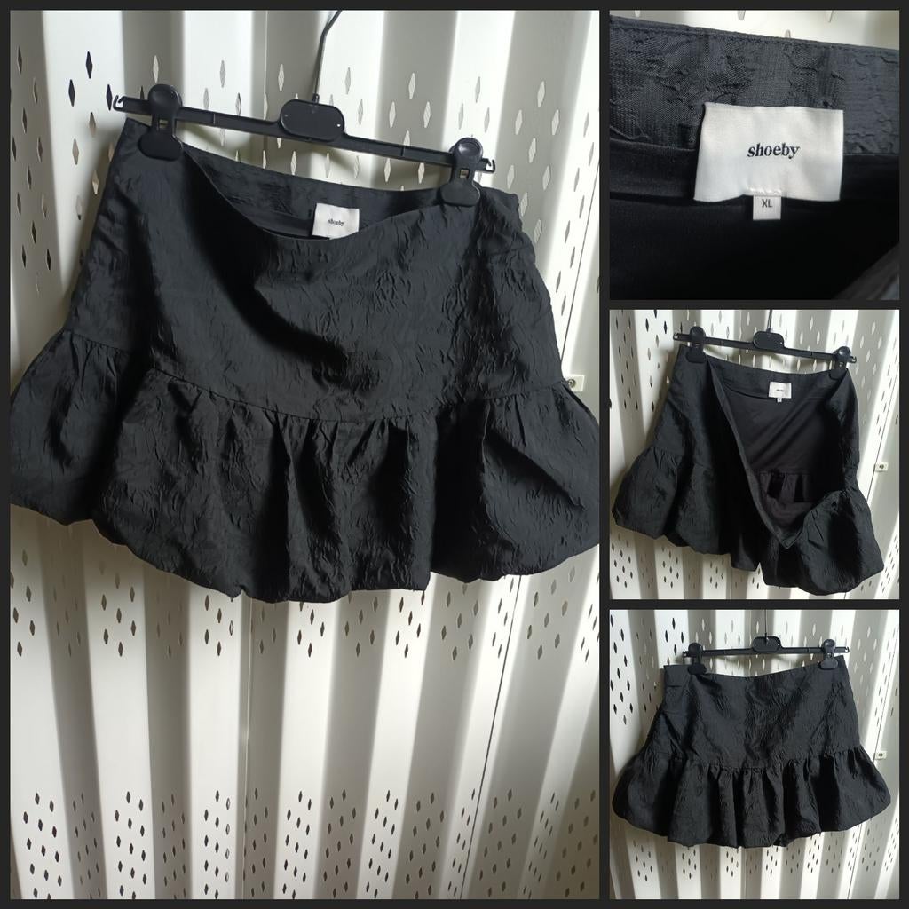 Shoeby Zwart Ballonrokje met Ruches en ritssluiting XL, Zwart, Maat 46/48 (XL) of groter, Ophalen of Verzenden, Zo goed als nieuw